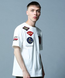 AVIREX | 【WEB＆DEPOT限定】トップガン ワッペン Tシャツ/ S/S CREW NECK TOP GUN WAPPEN T-SHIRT(Tシャツ/カットソー)