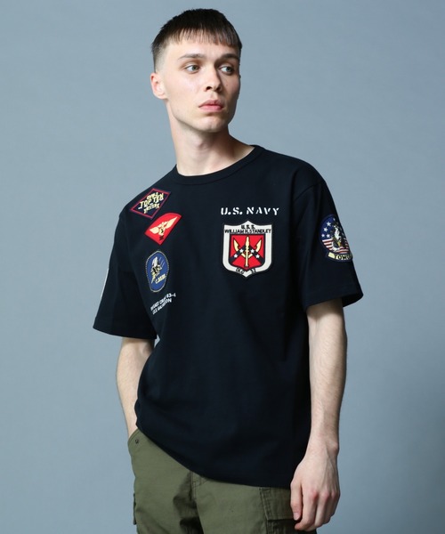 《WEB&DEPOT限定》TOP GUN WAPPEN CREW NECK T-SHIRT / トップガン ワッペン Tシャツ / AVIREX / アヴィレックス(Tシャツ/カットソー)|AVIREX(アヴィレックス) 《WEB&DEPOT限定》TOP GUN WAPPEN CREW NECK T-SHIRT / トップガン ワッペン Tシャツ / AVIREX / アヴィレックス(Tシャツ/カットソー)|AVIREX(アヴィレックス)