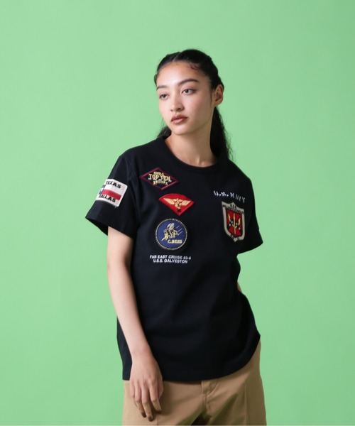 《WEB&DEPOT限定》TOP GUN WAPPEN CREW NECK T-SHIRT / トップガン ワッペン Tシャツ / AVIREX / アヴィレックス(Tシャツ/カットソー)|AVIREX(アヴィレックス) 《WEB&DEPOT限定》TOP GUN WAPPEN CREW NECK T-SHIRT / トップガン ワッペン Tシャツ / AVIREX / アヴィレックス(Tシャツ/カットソー)|AVIREX(アヴィレックス)