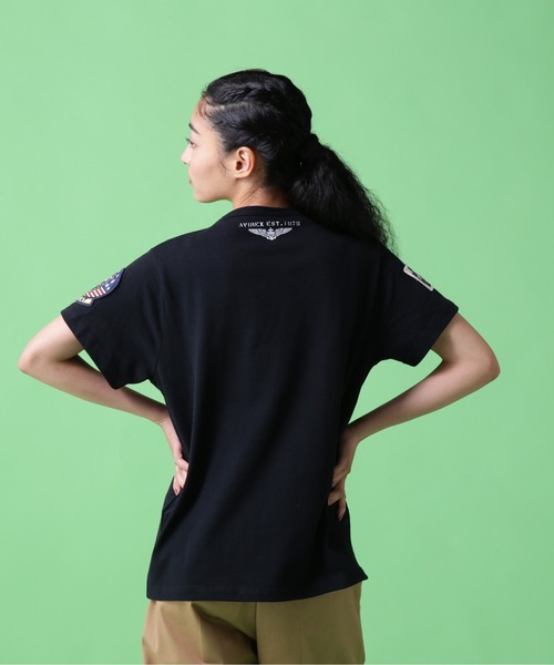 《WEB&DEPOT限定》TOP GUN WAPPEN CREW NECK T-SHIRT / トップガン ワッペン Tシャツ / AVIREX / アヴィレックス(Tシャツ/カットソー)|AVIREX(アヴィレックス) 《WEB&DEPOT限定》TOP GUN WAPPEN CREW NECK T-SHIRT / トップガン ワッペン Tシャツ / AVIREX / アヴィレックス(Tシャツ/カットソー)|AVIREX(アヴィレックス)