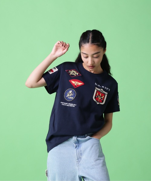 《WEB&DEPOT限定》TOP GUN WAPPEN CREW NECK T-SHIRT / トップガン ワッペン Tシャツ / AVIREX / アヴィレックス(Tシャツ/カットソー)|AVIREX(アヴィレックス) 《WEB&DEPOT限定》TOP GUN WAPPEN CREW NECK T-SHIRT / トップガン ワッペン Tシャツ / AVIREX / アヴィレックス(Tシャツ/カットソー)|AVIREX(アヴィレックス)