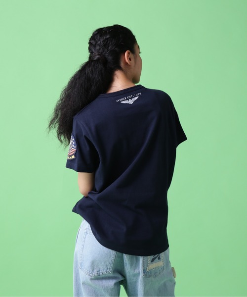 《WEB&DEPOT限定》TOP GUN WAPPEN CREW NECK T-SHIRT / トップガン ワッペン Tシャツ / AVIREX / アヴィレックス(Tシャツ/カットソー)|AVIREX(アヴィレックス) 《WEB&DEPOT限定》TOP GUN WAPPEN CREW NECK T-SHIRT / トップガン ワッペン Tシャツ / AVIREX / アヴィレックス(Tシャツ/カットソー)|AVIREX(アヴィレックス)