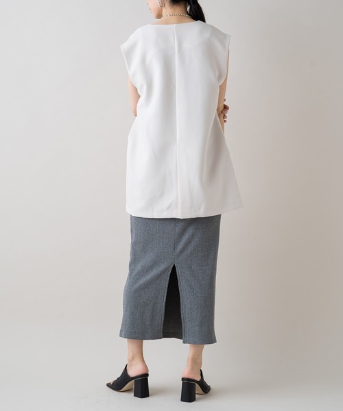 LOUNGEDRESS（ラウンジドレス）の「ジレジャケット（ベスト・レディース・アイボリー/ブラック/モカ・FREE）」の13枚目の写真