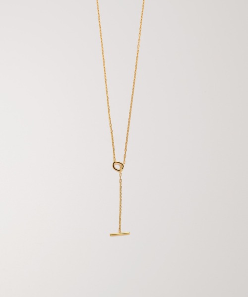 PAS TIERRA（パティエラ）の「【Chaine】マンテルY字ネックレス（ネックレス・レディース・シルバー/イエローゴールド・FREE）」の2枚目の写真