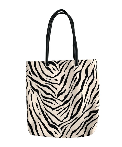 ANDJ(アンドジェイ)の「ゼブラ柄&無地トートバッグ(トートバッグ・レディース・ブラウン/シャンパン/ブラック・M)」の17枚目の写真