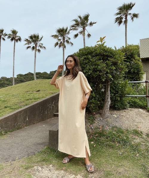 esutoreja（エストレジャ）の「ロングTシャツワンピース（ワンピース・レディース・ベージュ/イエロー/ブルー・FREE）」の13枚目の写真