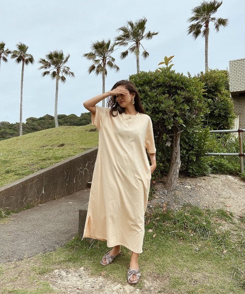 esutoreja（エストレジャ）の「ロングTシャツワンピース（ワンピース・レディース・ベージュ/イエロー/ブルー・FREE）」の14枚目の写真