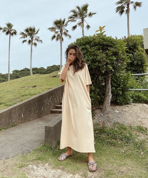 esutoreja（エストレジャ）の「ロングTシャツワンピース（ワンピース・レディース・ベージュ/イエロー/ブルー・FREE）」の15枚目の写真