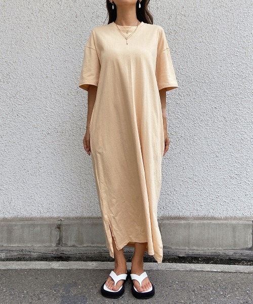 esutoreja（エストレジャ）の「ロングTシャツワンピース（ワンピース・レディース・ベージュ/イエロー/ブルー・FREE）」の17枚目の写真