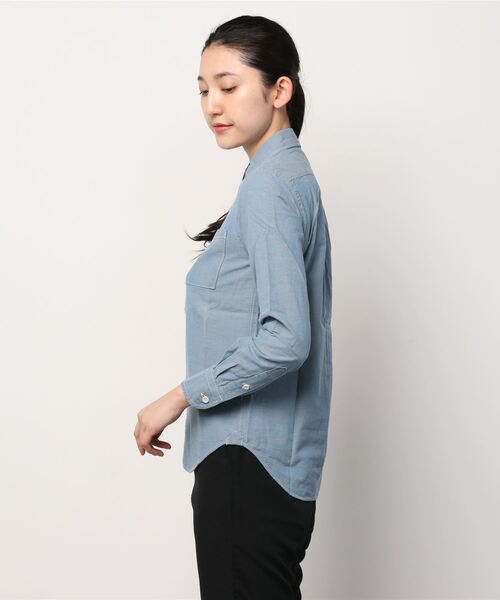 JAPAN BLUE JEANS（ジャパンブルージーンズ）の「シャンブレーシャツ（シャツ/ブラウス・レディース・ライトインディゴブルー・M/S）」の6枚目の写真