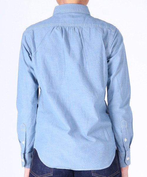 JAPAN BLUE JEANS（ジャパンブルージーンズ）の「シャンブレーシャツ（シャツ/ブラウス・レディース・ライトインディゴブルー・M/S）」の2枚目の写真