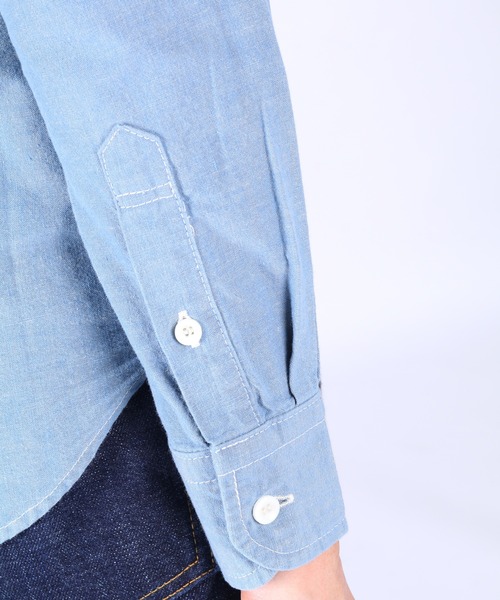 JAPAN BLUE JEANS（ジャパンブルージーンズ）の「シャンブレーシャツ（シャツ/ブラウス・レディース・ライトインディゴブルー・M/S）」の4枚目の写真