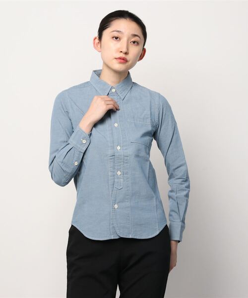 JAPAN BLUE JEANS（ジャパンブルージーンズ）の「シャンブレーシャツ（シャツ/ブラウス・レディース・ライトインディゴブルー・M/S）」の8枚目の写真