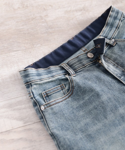 classicalelf（クラシカルエルフ）の「病みつきストレッチ！ウエストゴムケミカルテーパードデニムパンツ（デニムパンツ・レディース・ブラック/ブルー・SMALL/MEDIUM/LARGE/X-LARGE/XX-LARGE）」の19枚目の写真