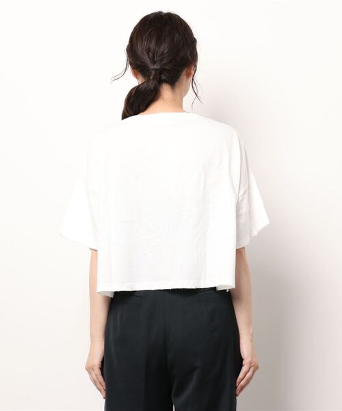 RETRO GIRL(レトロガール)の「カレッジロゴショートTee(Tシャツ/カットソー・レディース・ブルー/レッド/チャコールグレー/オフホワイト・FREE)」の5枚目の写真