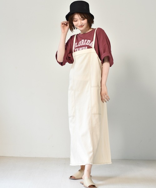 RETRO GIRL(レトロガール)の「カレッジロゴショートTee(Tシャツ/カットソー・レディース・ブルー/レッド/チャコールグレー/オフホワイト・FREE)」の14枚目の写真