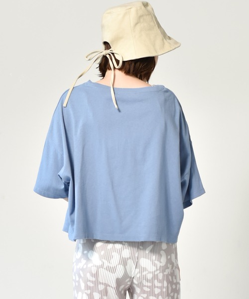 RETRO GIRL(レトロガール)の「カレッジロゴショートTee(Tシャツ/カットソー・レディース・ブルー/レッド/チャコールグレー/オフホワイト・FREE)」の20枚目の写真