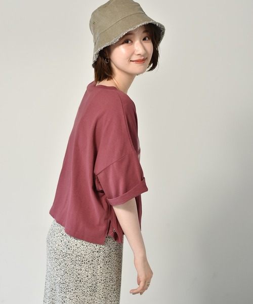 RETRO GIRL(レトロガール)の「カレッジロゴショートTee(Tシャツ/カットソー・レディース・ブルー/レッド/チャコールグレー/オフホワイト・FREE)」の21枚目の写真