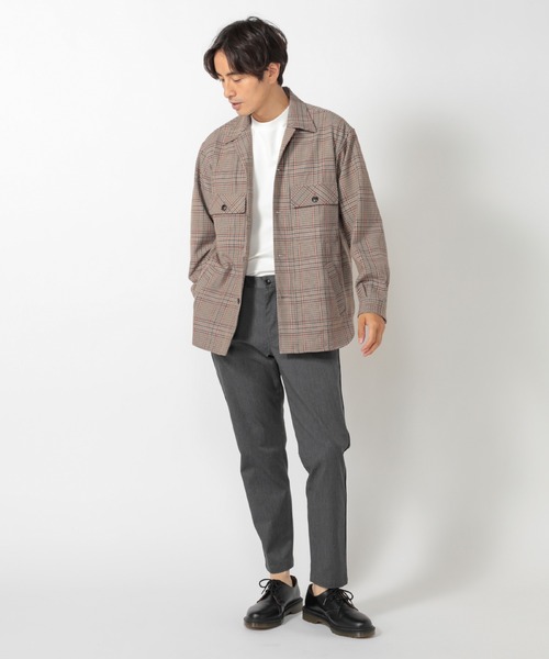 UNION STATION（ユニオンステーション）の「T/Rチェックシャツブルゾン（シャツ/ブラウス・メンズ・ブラウン系その他/グリーン系その他・S/M/L）」の17枚目の写真