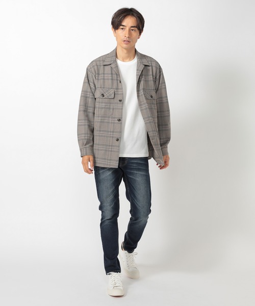 UNION STATION（ユニオンステーション）の「T/Rチェックシャツブルゾン（シャツ/ブラウス・メンズ・ブラウン系その他/グリーン系その他・S/M/L）」の11枚目の写真