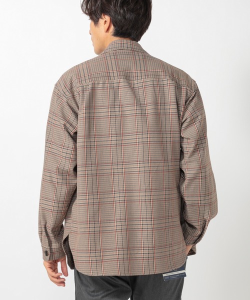 UNION STATION（ユニオンステーション）の「T/Rチェックシャツブルゾン（シャツ/ブラウス・メンズ・ブラウン系その他/グリーン系その他・S/M/L）」の9枚目の写真