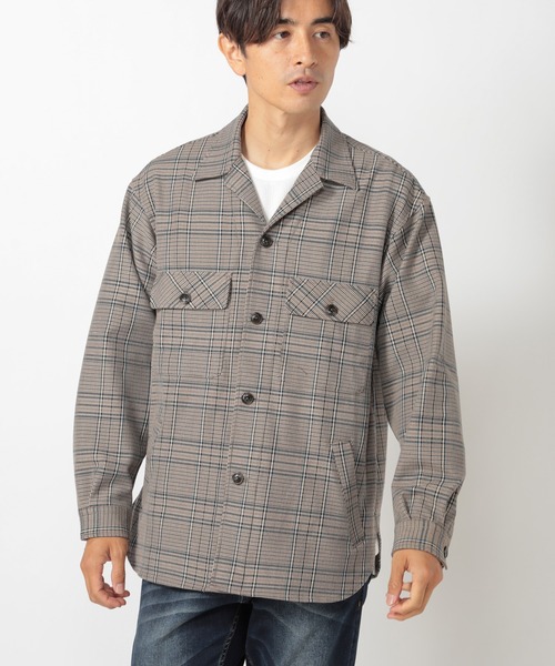 UNION STATION（ユニオンステーション）の「T/Rチェックシャツブルゾン（シャツ/ブラウス・メンズ・ブラウン系その他/グリーン系その他・S/M/L）」の13枚目の写真
