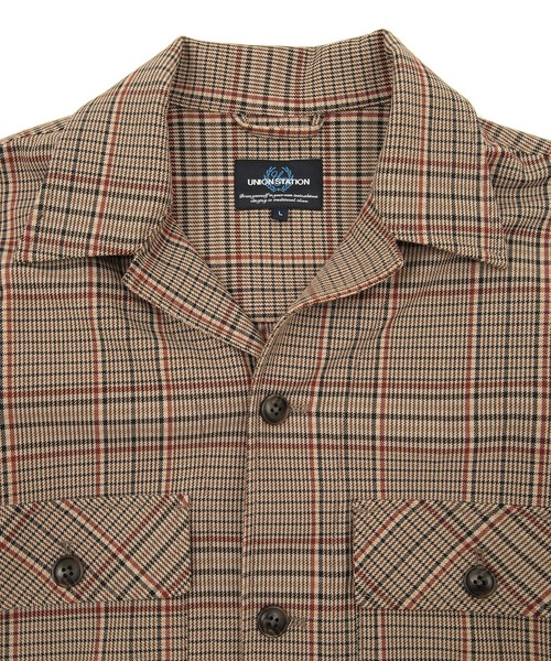 UNION STATION（ユニオンステーション）の「T/Rチェックシャツブルゾン（シャツ/ブラウス・メンズ・ブラウン系その他/グリーン系その他・S/M/L）」の18枚目の写真