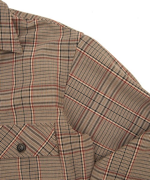 UNION STATION（ユニオンステーション）の「T/Rチェックシャツブルゾン（シャツ/ブラウス・メンズ・ブラウン系その他/グリーン系その他・S/M/L）」の12枚目の写真