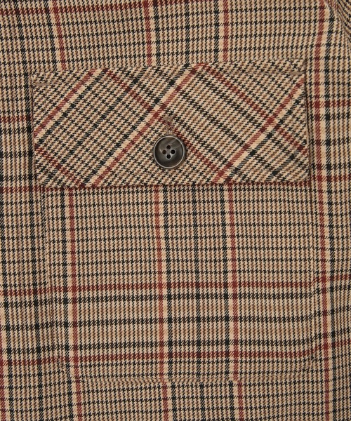 UNION STATION（ユニオンステーション）の「T/Rチェックシャツブルゾン（シャツ/ブラウス・メンズ・ブラウン系その他/グリーン系その他・S/M/L）」の10枚目の写真