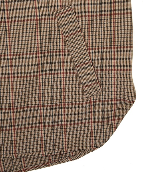 UNION STATION（ユニオンステーション）の「T/Rチェックシャツブルゾン（シャツ/ブラウス・メンズ・ブラウン系その他/グリーン系その他・S/M/L）」の6枚目の写真