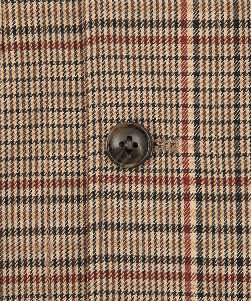 UNION STATION（ユニオンステーション）の「T/Rチェックシャツブルゾン（シャツ/ブラウス・メンズ・ブラウン系その他/グリーン系その他・S/M/L）」の4枚目の写真