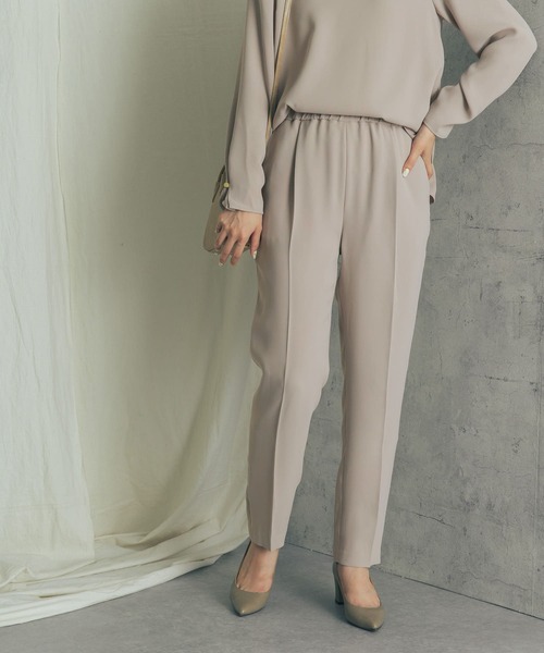 URBAN RESEARCH ROSSO（アーバンリサーチロッソ）の「ダブルクロスセンプレイージーパンツ（その他パンツ・レディース・モカ/ネイビー・36/38）」の3枚目の写真