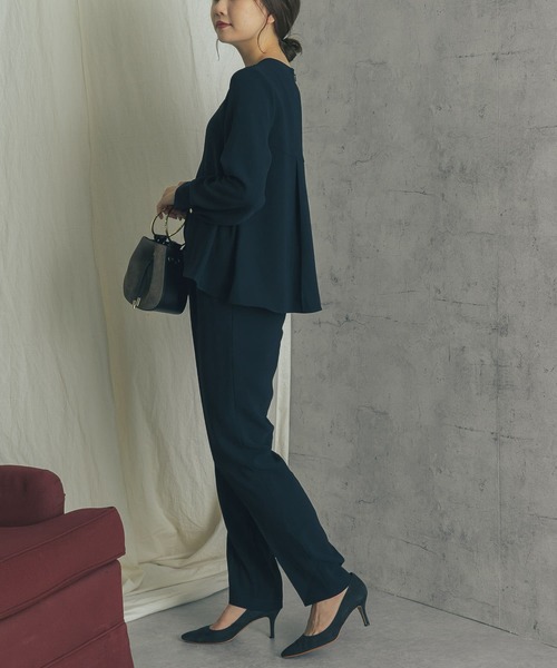 URBAN RESEARCH ROSSO（アーバンリサーチロッソ）の「ダブルクロスセンプレイージーパンツ（その他パンツ・レディース・モカ/ネイビー・36/38）」の14枚目の写真