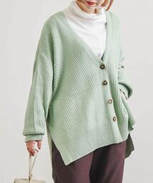 coen | ［洗える］カタアゼリラックスVネックカーディガン（WEB限定カラー）(カーディガン/ボレロ)