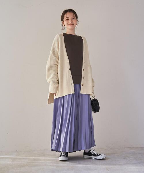 coen（コーエン）の「［洗える］カタアゼリラックスVネックカーディガン（WEB限定カラー）（カーディガン/ボレロ・レディース・モカ/マスタード/ブラック/ライム/オフホワイト・FREE）」の10枚目の写真