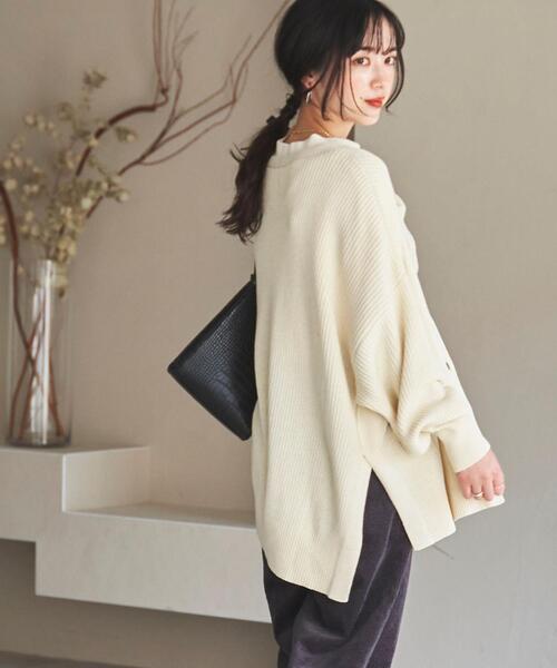 coen（コーエン）の「［洗える］カタアゼリラックスVネックカーディガン（WEB限定カラー）（カーディガン/ボレロ・レディース・モカ/マスタード/ブラック/ライム/オフホワイト・FREE）」の16枚目の写真