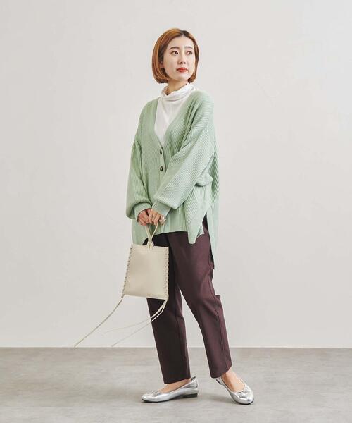 coen（コーエン）の「［洗える］カタアゼリラックスVネックカーディガン（WEB限定カラー）（カーディガン/ボレロ・レディース・モカ/マスタード/ブラック/ライム/オフホワイト・FREE）」の19枚目の写真