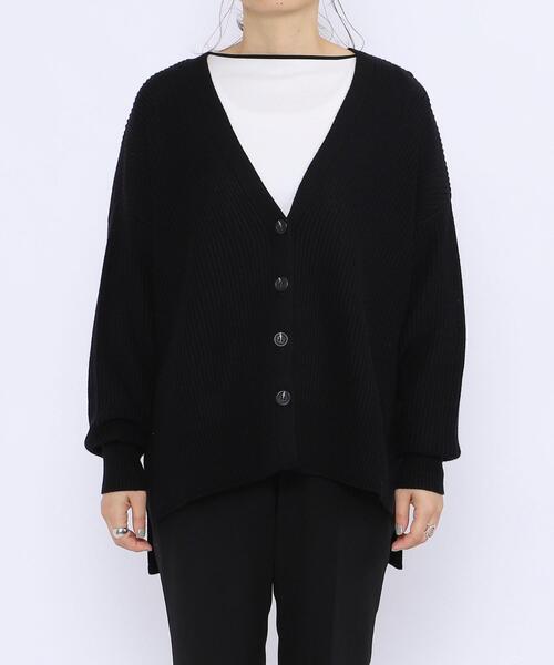 coen（コーエン）の「［洗える］カタアゼリラックスVネックカーディガン（WEB限定カラー）（カーディガン/ボレロ・レディース・モカ/マスタード/ブラック/ライム/オフホワイト・FREE）」の13枚目の写真