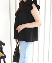 MODE ROBE | シャーリングノースリーブトップス(シャツ/ブラウス)