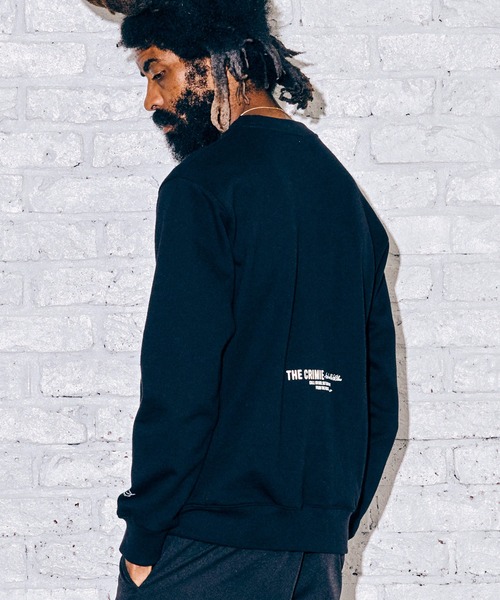 CRIMIE(クライミー)の「SMALL LOGO CREW NECK SWEAT(スウェット・メンズ・ブラック/チャコールグレー・M/L/XL/XXL/S)」の3枚目の写真