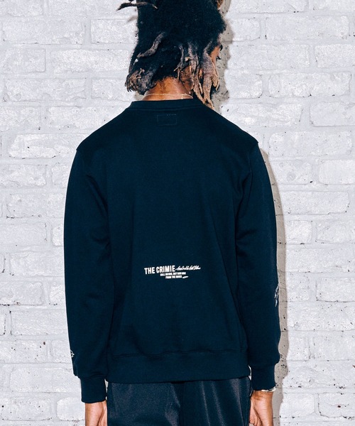 CRIMIE(クライミー)の「SMALL LOGO CREW NECK SWEAT(スウェット・メンズ・ブラック/チャコールグレー・M/L/XL/XXL/S)」の7枚目の写真