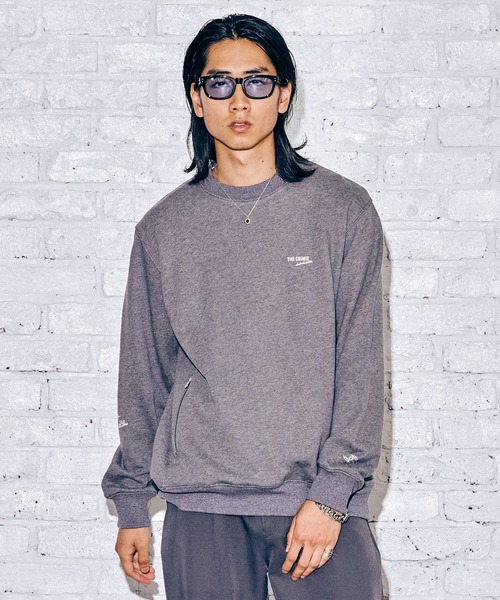 CRIMIE(クライミー)の「SMALL LOGO CREW NECK SWEAT(スウェット・メンズ・ブラック/チャコールグレー・M/L/XL/XXL/S)」の11枚目の写真