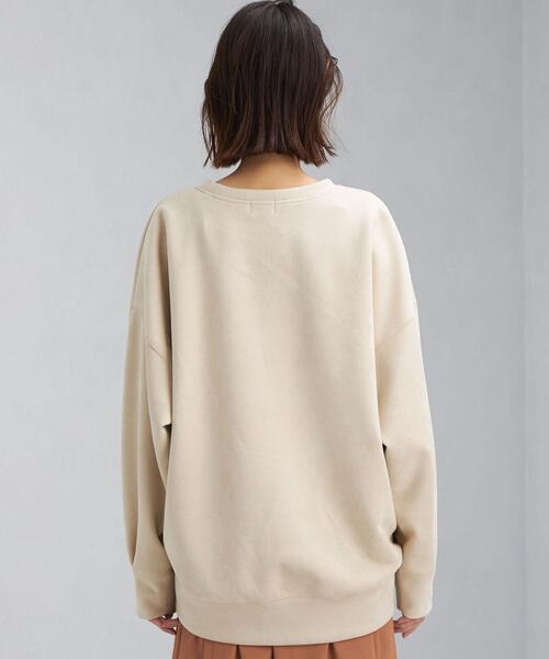 green label relaxing（グリーンレーベルリラクシング）の「フェイク スエード ダンボール ジップ プルオーバー カットソー（Tシャツ/カットソー・レディース・モカ/ナチュラル/ライム・FREE）」の13枚目の写真