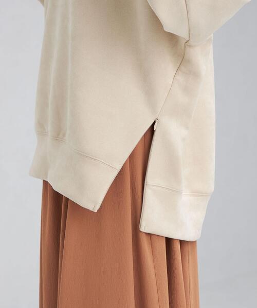 green label relaxing（グリーンレーベルリラクシング）の「フェイク スエード ダンボール ジップ プルオーバー カットソー（Tシャツ/カットソー・レディース・モカ/ナチュラル/ライム・FREE）」の17枚目の写真