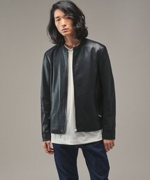 tk.TAKEO KIKUCHI | 【WEB限定】シンセティックレザーシングルライダースジャケット(ライダースジャケット)