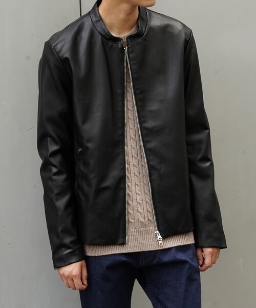 tk.TAKEO KIKUCHI（ティーケータケオキクチ）の「◆【WEB限定】シンセティックレザーシングルライダースジャケット（ライダースジャケット・メンズ・ブラック・01/03/02/05/04）」の14枚目の写真