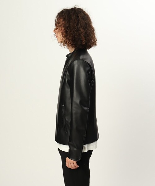 tk.TAKEO KIKUCHI（ティーケータケオキクチ）の「◆【WEB限定】シンセティックレザーシングルライダースジャケット（ライダースジャケット・メンズ・ブラック・01/03/02/05/04）」の8枚目の写真