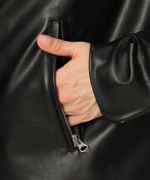 tk.TAKEO KIKUCHI（ティーケータケオキクチ）の「◆【WEB限定】シンセティックレザーシングルライダースジャケット（ライダースジャケット・メンズ・ブラック・01/03/02/05/04）」の18枚目の写真