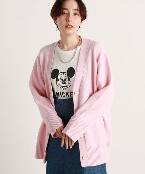 NOLLEY’S（ノーリーズ）の「◇【WEB限定カラーあり】MUSIC Vネックカーディガン（カーディガン/ボレロ・レディース・アイボリー/グレー/ベージュ/ライトグリーン/ライトブルー/ピンク/ベビーピンク/オフホワイト/ライトグレー系1/サックスブルー・38）」の10枚目の写真