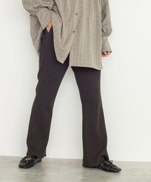 w closet | リブフレアパンツ(その他パンツ)
